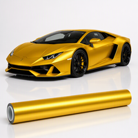 Film de protection de peinture automobile en TPU chromé mat doré FYL, finition chrome souple 7,5 mil