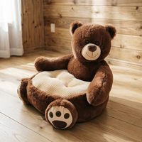 Peluche mignonne en forme d'ours en peluche, de panda, d'unicorn ou de canard, fauteuil pour enfant, coussin doux, cadeau, 100-150 cm, unisexe