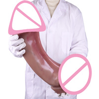 Pene Falso de Silicona de Gran Tamaño para Mujeres Europeas y Americanas, Imitación Realista, Manual, para Masturbación Femenina, Gigante, Suave