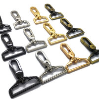 Mousquetons pivotants de luxe en alliage de zinc étanche de 25/32/38 mm pour sacs à main, crochets de chien, fermoirs à ressort et quincaillerie de chaîne