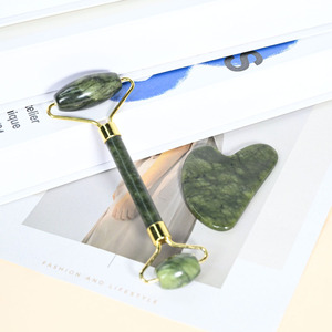 BeautifulGHM Xiuyan Green Jade Roller Gua Sha Gesichts werkzeuge Aface Massager Natürliche Heil kristall werkzeuge für Wellness-Entspannung - Product Image 2