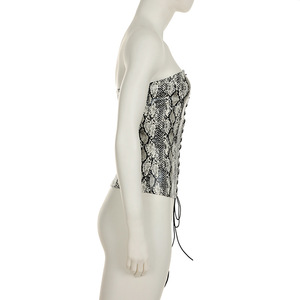 Gran oferta <span class=keywords><strong>de</strong></span> ropa <span class=keywords><strong>de</strong></span> moda 2025 verano con cordones estampado Digital corsé <span class=keywords><strong>camisetas</strong></span> sin mangas para mujer - Product Image 4