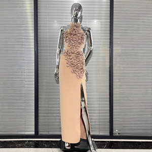 Vestido Elegante Ecowalson sin Mangas con Abertura Alta y Diseño <span class=keywords><strong>de</strong></span> Pétalos, Ideal <span class=keywords><strong>para</strong></span> Fiestas, Eventos y <span class=keywords><strong>Bodas</strong></span> - Product Image 3