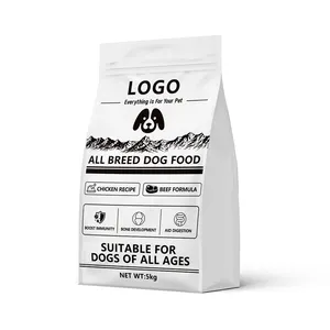 Alimento seco orgânico do cão do pacote personalizado 5 Kg vário alimento seco do Oem do cão do sabor para animais domésticos