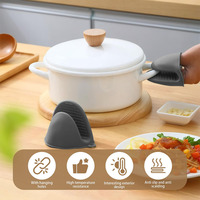 Gants résistants à la chaleur réutilisables protège-doigts porte-pot gants de four en silicone gants en silicone mitaines pour la cuisine