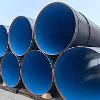 Tuyau en acier anti-corrosion 3PE revêtu API 5L ERW pour la transmission d'hydrocarbures, d'eau et de gaz, services de forage et de découpe/soudage