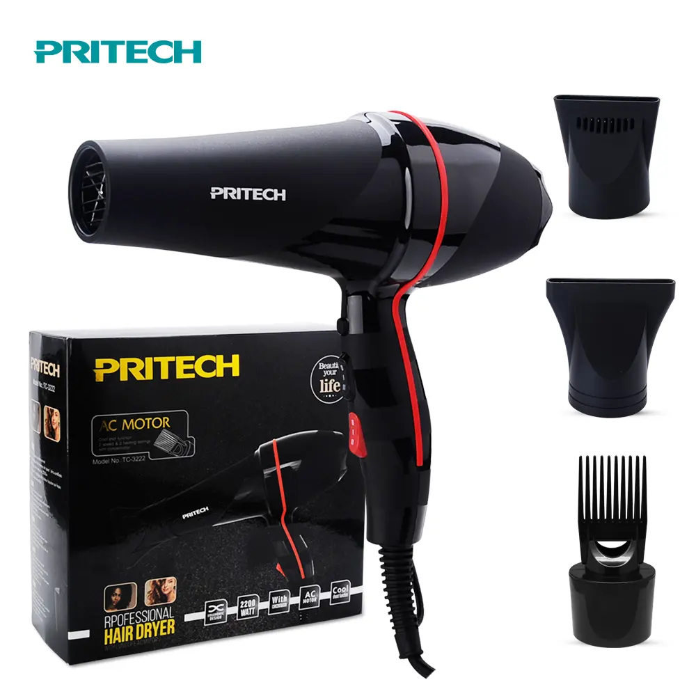 PRITECH Wholesale 2200W 3 Heat Settings AC Motor Professional salon Hair Dryer price