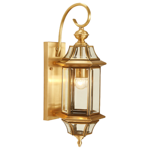 All-Copper Gold Glass LED <b>Wall</b> Lamp Indoor and Outdoor Home Garden Corner Sconces Fancy <b>Wall</b> <b>Light</b> - Product Image 1
