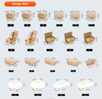 Caja para Hamburguesas Triple Corrugada 9x6x3 con Compartimentos para Salsas, Impresión Personalizada, Kraft Marrón Biodegradable y Reciclable, Contenedor para Llevar