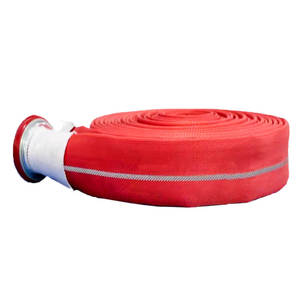 Nouveau <span class=keywords><strong>Tuyau</strong></span> d'Incendie Flexible Personnalisé avec Logo, Anti-Usure, Résistant à la Pression, Doublure PU, Pression de Travail 200 psi, Connexion en Caoutchouc et Toile pour - Product Image 1