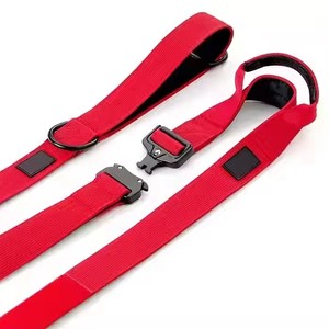 Ensemble laisse et collier tactique pour chien en nylon, best-seller, avec boucle en métal - Product Image 2