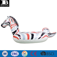 Bouée gonflable zèbre en PVC durable, forme animal, pour adultes, pour piscine et plage, jouet aquatique d'été