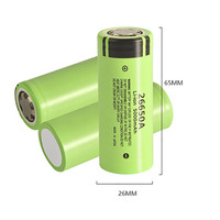 Baterai Lithium Ion 26650A 3.7V 5000mAh Kapasitas Tinggi, Sel Silinder Isi Ulang untuk Senter, Peralatan Listrik, Paket DIY