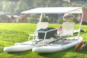 สายวงกลมเป่าลมไฟฟ้าวัสดุพีวีซีน้ำหนักเบาเรือเร็วใช้ในบ้านขับเคลื่อนเที่ยวชมการล่องเรือท่องเที่ยว - Product Image 6