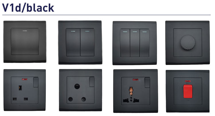 Hot Selling Wholesale European Standards VNX Socket and Switch Wall Switch 6pin Wall Socket