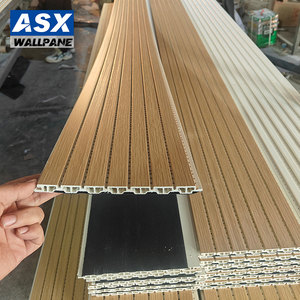 WPC geprofileerde wandpanelen PVC plaat geslaten WPC paneel interieurdecoratie groothandelsprijs PVC binnenwandbekleding - Product Image 1