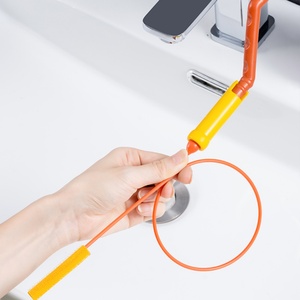 Flexible Pipe Dredging <b>Brush</b> with Rotating Handle <b>Drain</b> Cleaner Thin Hair Sewer Sink <b>Cleaning</b> <b>Brush</b> Clog Plug Hole Remover Tool - Product Image 3