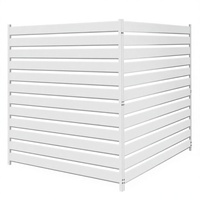 Prix de gros – Cache-climatiseur en aluminium à 2 panneaux, design moderne, protection de l'intimité extérieure, résistant à la chaleur