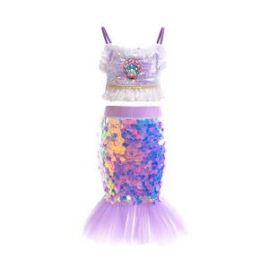 Nuevo Vestido de Princesa Sirena con Lentejuelas para Niñas, Disfraz para Fiesta de Baile, Halloween - Product Image 1
