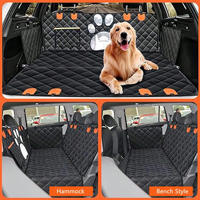 Housse de siège de voiture pour chien imperméable avec fenêtre en maille, rabats latéraux, protection antidérapante pour siège arrière, housse de voyage personnalisée pour animaux de compagnie OEM