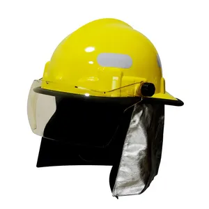 EN 443 New F2 Hot selling red rescue Style Traditional ABS style Fire Helmet