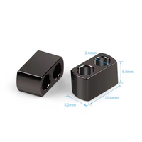 Adaptateur audio en alliage d'aluminium de 6,8 mm à 3,4 mm, séparateur en Y, glissière, prise jack, connecteur de fil pour écouteurs
