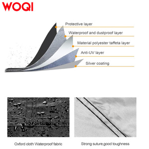 Housse de voiture Woqi, protection intégrale contre l'eau et les UV, pour BMW, Mercedes Benz, Honda, polyester noir, tailles S, M, L, XL - Product Image 2