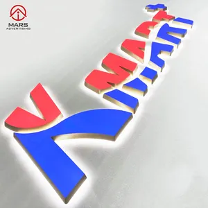 3d signage letters logo light led full lighting letters building acrylic signage