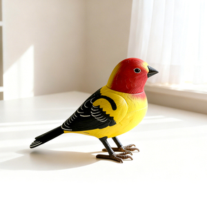Jouet d'oiseau chantant intelligent avec capteur <span class=keywords><strong>de</strong></span> lumière, induction sonore et musique, sons d'<span class=keywords><strong>oiseaux</strong></span> naturels authentiques pour les enfants, décoration <span class=keywords><strong>de</strong></span> <span class=keywords><strong>la</strong></span> maison - Product Image 1