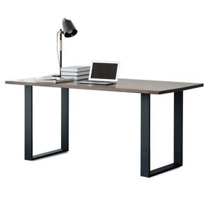 WEKIS Juego de 2 Patas Cuadradas Negras de Hierro Industrial para Mesa de Comedor, Escritorio de Oficina, Uso en Exteriores y Hoteles - Product Image 4