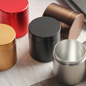 Luxury 2oz Small Metal Candle Box Stainless Steel Tea Storage Coffee Tin