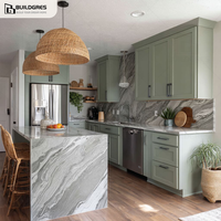 Cuisine modulaire sur mesure, design moderne et contemporain, aménagement en U, tiroirs à fermeture amortie, construction ignifuge, MDF robuste