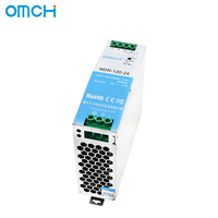OMCH NDR-120 120W 220V 24V Efisiensi 88% 10A Output Tunggal SMPS Inverter Industri AC-DC Catu Daya Switching Din Rail
