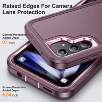 Étui de protection robuste trois-en-un pour Samsung Galaxy S25, S24, S23FE, S22 Ultra Plus, A54, A53, A16, A15, A14, A13