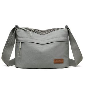<b>Canvas</b> Crossbody <b>Bags</b> Vintage Unisex Durable <b>Large</b> Capacity Portable Zipper Closure Polyester Lining Adjustable Shoulder Letter - Product Image 1