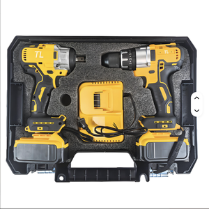 Portable Power Drills Kit Brushless Impact Drill and Wrench <b>Tool</b> With 2 Batteries 1 Charger Wkc-2-1 Chrome Vanadium Stee - Product Image 2