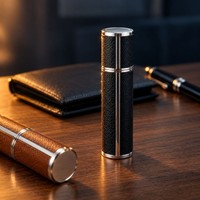 Flacon vaporisateur de parfum en cuir PU 10 ml, finition argentée électrolytique, atomiseur de voyage portable, rechargeable, plusieurs couleurs