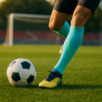 Chaussettes de football personnalisables pour enfants, antidérapantes, pour terrains synthétiques, entraînements d'académie de printemps, tricotées sur le dessous, personnalisables