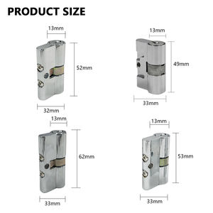 キーコアバレルロックシリンダー70mm 90mmダブルオープンデッドボルト亜鉛合金3キー付属 - Product Image 2