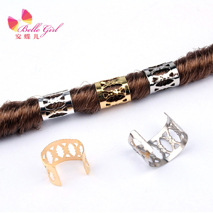 BELLEGIRL оптом алюминиевые регулируемые дредлоки бусины для косичек металлические бусины для косичек для волос принадлежности для волос и клипсы для волос