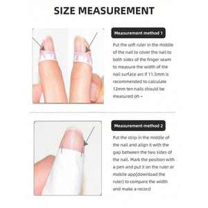 Juego de Uñas Postizas Y2K, 10 Piezas, Longitud Media, Acrílicas, Hechas a Mano, Multicolores, Diseño Francés Gótico, Lindas - Product Image 2