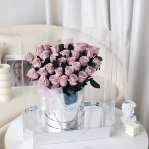 Luxury Gift Preserved Roses in Gift Box Everlasting Rose in Acrylic Box Dropshipping Products 2023