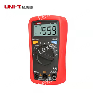 Multímetro Digital Portátil Eulide UT33, 600V, Pantalla Pequeña, Medidor Eléctrico Multiusos, 0.2kg, Rojo - Product Image 2
