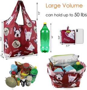 Custom Colorful Eco Friendly Recycled Nylon Waterproof Grocery <b>Bags</b> Reusable <b>Foldable</b> <b>Shopping</b> <b>Bags</b> - Product Image 2