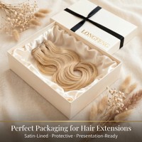 Boîte cadeau haut de gamme en deux parties avec logo personnalisé en feuille d'or, en matériaux recyclés, pour bijoux, accessoires de coiffure et de mode