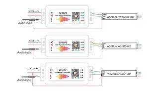 Contrôleur de bandes Led musique avec 18 sortes de LED, pour pixels adressables, WS2812B <span class=keywords><strong>SK6812</strong></span>, SP107E - Product Image 6