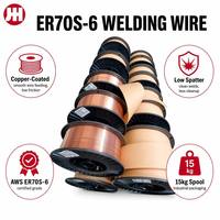 Fil de soudage Micro MIG CO2 en acier au carbone ER70S-6 SG2 ER70S 6, personnalisé OEM/ODM, bobine de 5kg/20kg, 15kg/1.0mm, pour soudeuse MIG chinoise