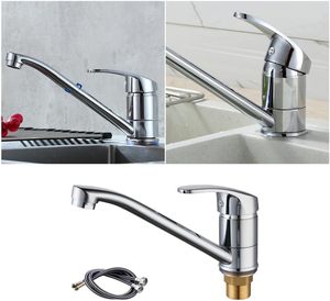 Grifo de Cocina Homoyoyo Clásico Cromado de Aleación de Zinc, Montado en Pared, Monomando, Instalación de un Solo Orificio, Cableado de 20 Grados - Product Image 4