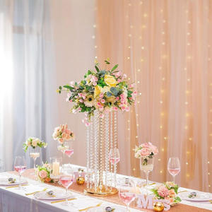 Soportes de Centro de Mesa LANJO Altos Multicolores de Lujo para Bodas, con Cuentas de Cristal Brillantes y Alambre Metálico, para Fiestas, Eventos, Cumpleaños y Recepciones - Product Image 3