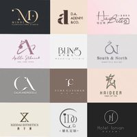 Logo promotionnel, design personnalisé, logo graphique professionnel clignotant, service de conception de logo